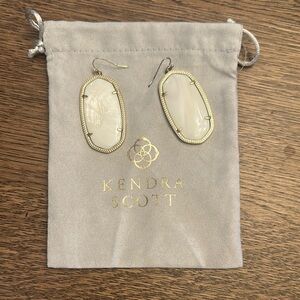Kendra Scott Gold and Cream Danielle Earrings